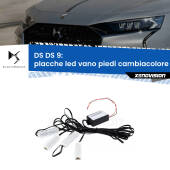 0 Placche LED vano piedi cambiacolore bluetooth per DS DS 9 2020 in poi Kit 4 Placche LED Cambiacolore RGB Bluetooth Vano piedi e Abitacolo