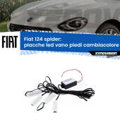 0 Placche LED vano piedi cambiacolore bluetooth per Fiat 124 spider 2016 in poi Kit 4 Placche LED Cambiacolore RGB Bluetooth Vano piedi e Abitacolo