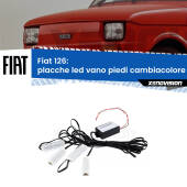 0 Placche LED vano piedi cambiacolore bluetooth per Fiat 126 1972 - 2000 Kit 4 Placche LED Cambiacolore RGB Bluetooth Vano piedi e Abitacolo