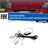 0 Placche LED vano piedi cambiacolore bluetooth per Fiat Barchetta 1995 - 2005 Kit 4 Placche LED Cambiacolore RGB Bluetooth Vano piedi e Abitacolo