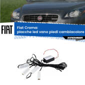 0 Placche LED vano piedi cambiacolore bluetooth per Fiat Croma 2005 - 2010 Kit 4 Placche LED Cambiacolore RGB Bluetooth Vano piedi e Abitacolo