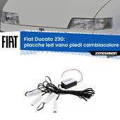 0 Placche LED vano piedi cambiacolore bluetooth per Fiat Ducato 230 1994 - 2002 Kit 4 Placche LED Cambiacolore RGB Bluetooth Vano piedi e Abitacolo