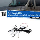 0 Placche LED vano piedi cambiacolore bluetooth per Fiat Ducato 250 2006 - 2018 Kit 4 Placche LED Cambiacolore RGB Bluetooth Vano piedi e Abitacolo