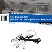 0 Placche LED vano piedi cambiacolore bluetooth per Fiat Ducato 290 1989 - 1994 Kit 4 Placche LED Cambiacolore RGB Bluetooth Vano piedi e Abitacolo