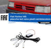 0 Placche LED vano piedi cambiacolore bluetooth per Fiat Fiorino 146 1988 - 2007 Kit 4 Placche LED Cambiacolore RGB Bluetooth Vano piedi e Abitacolo