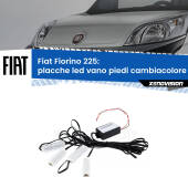 0 Placche LED vano piedi cambiacolore bluetooth per Fiat Fiorino 225 2008 - 2021 Kit 4 Placche LED Cambiacolore RGB Bluetooth Vano piedi e Abitacolo