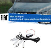0 Placche LED vano piedi cambiacolore bluetooth per Fiat Multipla 1999 - 2010 Kit 4 Placche LED Cambiacolore RGB Bluetooth Vano piedi e Abitacolo