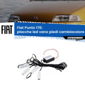 0 Placche LED vano piedi cambiacolore bluetooth per Fiat Punto 176 1993 - 1999 Kit 4 Placche LED Cambiacolore RGB Bluetooth Vano piedi e Abitacolo