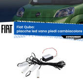 0 Placche LED vano piedi cambiacolore bluetooth per Fiat Qubo 2008 - 2021 Kit 4 Placche LED Cambiacolore RGB Bluetooth Vano piedi e Abitacolo