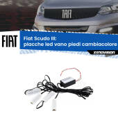 0 Placche LED vano piedi cambiacolore bluetooth per Fiat Scudo III 2022 in poi Kit 4 Placche LED Cambiacolore RGB Bluetooth Vano piedi e Abitacolo