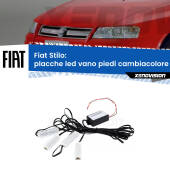 0 Placche LED vano piedi cambiacolore bluetooth per Fiat Stilo  2001 - 2006 Kit 4 Placche LED Cambiacolore RGB Bluetooth Vano piedi e Abitacolo