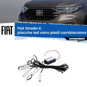 0 Placche LED vano piedi cambiacolore bluetooth per Fiat Strada II 2020 in poi Kit 4 Placche LED Cambiacolore RGB Bluetooth Vano piedi e Abitacolo