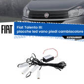 0 Placche LED vano piedi cambiacolore bluetooth per Fiat Talento III 2016 in poi Kit 4 Placche LED Cambiacolore RGB Bluetooth Vano piedi e Abitacolo