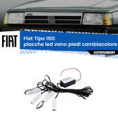 0 Placche LED vano piedi cambiacolore bluetooth per Fiat Tipo 160 1987 - 1996 Kit 4 Placche LED Cambiacolore RGB Bluetooth Vano piedi e Abitacolo