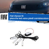 0 Placche LED vano piedi cambiacolore bluetooth per Fiat Ulysse III 2022 in poi Kit 4 Placche LED Cambiacolore RGB Bluetooth Vano piedi e Abitacolo