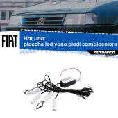 0 Placche LED vano piedi cambiacolore bluetooth per Fiat Uno 1983 - 1995 Kit 4 Placche LED Cambiacolore RGB Bluetooth Vano piedi e Abitacolo