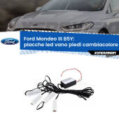 0 Placche LED vano piedi cambiacolore bluetooth per Ford Mondeo III B5Y 2000 - 2007 Kit 4 Placche LED Cambiacolore RGB Bluetooth Vano piedi e Abitacolo