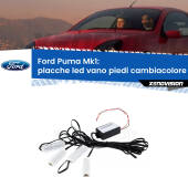0 Placche LED vano piedi cambiacolore bluetooth per Ford Puma Mk1 1997 - 2002 Kit 4 Placche LED Cambiacolore RGB Bluetooth Vano piedi e Abitacolo