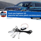 0 Placche LED vano piedi cambiacolore bluetooth per Ford usa Explorer U2 1995 - 2001 Kit 4 Placche LED Cambiacolore RGB Bluetooth Vano piedi e Abitacolo