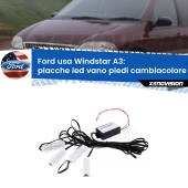 0 Placche LED vano piedi cambiacolore bluetooth per Ford usa Windstar A3 1995 - 2000 Kit 4 Placche LED Cambiacolore RGB Bluetooth Vano piedi e Abitacolo