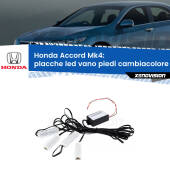 0 Placche LED vano piedi cambiacolore bluetooth per Honda Accord Mk4 1990 - 1993 Kit 4 Placche LED Cambiacolore RGB Bluetooth Vano piedi e Abitacolo