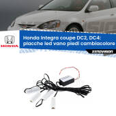 0 Placche LED vano piedi cambiacolore bluetooth per Honda Integra coupe DC2, DC4 1997 - 2001 Kit 4 Placche LED Cambiacolore RGB Bluetooth Vano piedi e Abitacolo