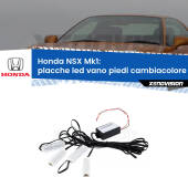 0 Placche LED vano piedi cambiacolore bluetooth per Honda NSX Mk1 1990 - 2005 Kit 4 Placche LED Cambiacolore RGB Bluetooth Vano piedi e Abitacolo