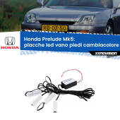 0 Placche LED vano piedi cambiacolore bluetooth per Honda Prelude Mk5 1996 - 2000 Kit 4 Placche LED Cambiacolore RGB Bluetooth Vano piedi e Abitacolo