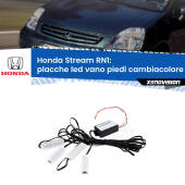 0 Placche LED vano piedi cambiacolore bluetooth per Honda Stream RN1 2001 - 2006 Kit 4 Placche LED Cambiacolore RGB Bluetooth Vano piedi e Abitacolo