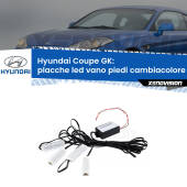 0 Placche LED vano piedi cambiacolore bluetooth per Hyundai Coupe GK 2002 - 2009 Kit 4 Placche LED Cambiacolore RGB Bluetooth Vano piedi e Abitacolo