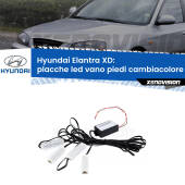 0 Placche LED vano piedi cambiacolore bluetooth per Hyundai Elantra XD 2000 - 2006 Kit 4 Placche LED Cambiacolore RGB Bluetooth Vano piedi e Abitacolo