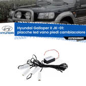 0 Placche LED vano piedi cambiacolore bluetooth per Hyundai Galloper II JK-01 1998 - 2003 Kit 4 Placche LED Cambiacolore RGB Bluetooth Vano piedi e Abitacolo