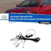 0 Placche LED vano piedi cambiacolore bluetooth per Hyundai Genesis DH 2014 in poi Kit 4 Placche LED Cambiacolore RGB Bluetooth Vano piedi e Abitacolo