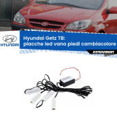 0 Placche LED vano piedi cambiacolore bluetooth per Hyundai Getz TB 2002 - 2009 Kit 4 Placche LED Cambiacolore RGB Bluetooth Vano piedi e Abitacolo