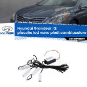 0 Placche LED vano piedi cambiacolore bluetooth per Hyundai Grandeur IG 2016 in poi Kit 4 Placche LED Cambiacolore RGB Bluetooth Vano piedi e Abitacolo