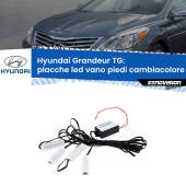 0 Placche LED vano piedi cambiacolore bluetooth per Hyundai Grandeur TG 2005 - 2011 Kit 4 Placche LED Cambiacolore RGB Bluetooth Vano piedi e Abitacolo