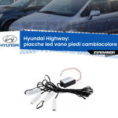 0 Placche LED vano piedi cambiacolore bluetooth per Hyundai Highway 2000 - 2004 Kit 4 Placche LED Cambiacolore RGB Bluetooth Vano piedi e Abitacolo