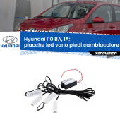 0 Placche LED vano piedi cambiacolore bluetooth per Hyundai I10 BA, IA 2013 - 2016 Kit 4 Placche LED Cambiacolore RGB Bluetooth Vano piedi e Abitacolo