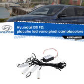 0 Placche LED vano piedi cambiacolore bluetooth per Hyundai I30 FD 2007 - 2011 Kit 4 Placche LED Cambiacolore RGB Bluetooth Vano piedi e Abitacolo