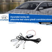 0 Placche LED vano piedi cambiacolore bluetooth per Hyundai Ioniq AE 2016 in poi Kit 4 Placche LED Cambiacolore RGB Bluetooth Vano piedi e Abitacolo