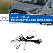 0 Placche LED vano piedi cambiacolore bluetooth per Hyundai IX20 JC 2010 in poi Kit 4 Placche LED Cambiacolore RGB Bluetooth Vano piedi e Abitacolo