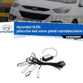 0 Placche LED vano piedi cambiacolore bluetooth per Hyundai IX35  2009 - 2015 Kit 4 Placche LED Cambiacolore RGB Bluetooth Vano piedi e Abitacolo