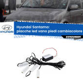 0 Placche LED vano piedi cambiacolore bluetooth per Hyundai Santamo  1998 - 2002 Kit 4 Placche LED Cambiacolore RGB Bluetooth Vano piedi e Abitacolo