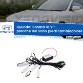 0 Placche LED vano piedi cambiacolore bluetooth per Hyundai Sonata VI YF 2009 - 2015 Kit 4 Placche LED Cambiacolore RGB Bluetooth Vano piedi e Abitacolo