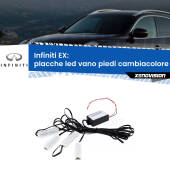 0 Placche LED vano piedi cambiacolore bluetooth per Infiniti EX 2008 in poi Kit 4 Placche LED Cambiacolore RGB Bluetooth Vano piedi e Abitacolo