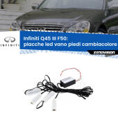 0 Placche LED vano piedi cambiacolore bluetooth per Infiniti Q45 III F50 2001 - 2006 Kit 4 Placche LED Cambiacolore RGB Bluetooth Vano piedi e Abitacolo
