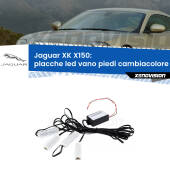 0 Placche LED vano piedi cambiacolore bluetooth per Jaguar XK X150 2006 - 2014 Kit 4 Placche LED Cambiacolore RGB Bluetooth Vano piedi e Abitacolo
