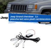 0 Placche LED vano piedi cambiacolore bluetooth per Jeep Grand cherokee ZJ 1993 - 1998 Kit 4 Placche LED Cambiacolore RGB Bluetooth Vano piedi e Abitacolo