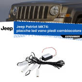 0 Placche LED vano piedi cambiacolore bluetooth per Jeep Patriot MK74 2007 - 2017 Kit 4 Placche LED Cambiacolore RGB Bluetooth Vano piedi e Abitacolo