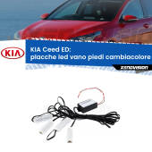 0 Placche LED vano piedi cambiacolore bluetooth per KIA Ceed ED 2006 - 2012 Kit 4 Placche LED Cambiacolore RGB Bluetooth Vano piedi e Abitacolo